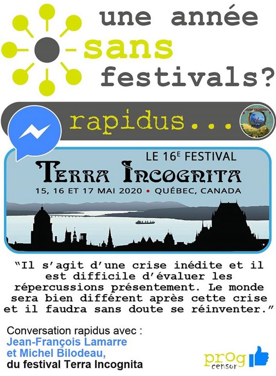 Conversation rapidus avec Jean-François Lamarre et Michel Bilodeau du festival Terra Incognita